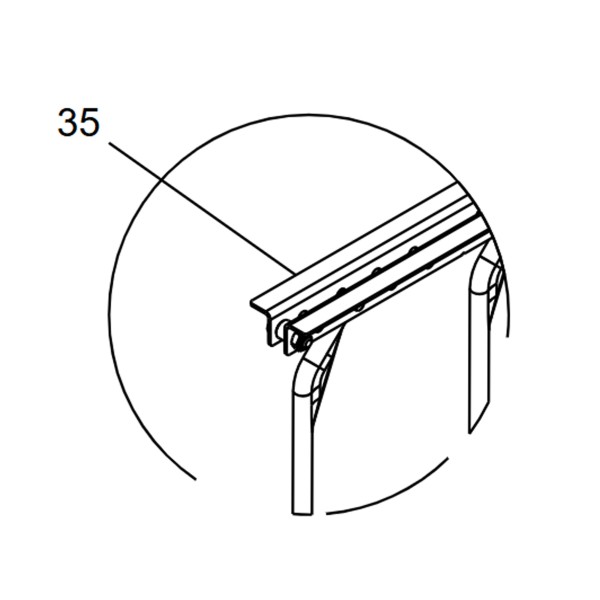 Magnetic Skirt Bottom Rail Profile 2 Meter Customer Must Cut To Fit