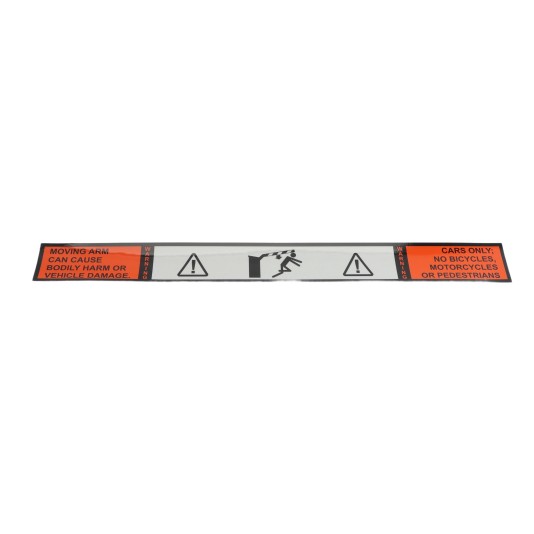 Magnetic AutoControl Gate Arm Warning Label - 2018.5255