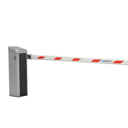 Magnetic Access Pro-H Barrier Gate Opener With MicroDrive - 10ft Breakaway Boom (Light Grey)