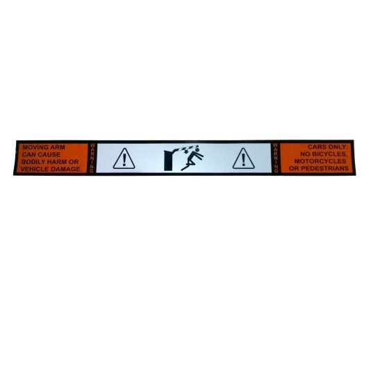 Gate Arm Warning Label