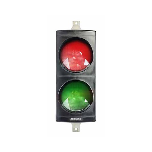 24V LED Red and Green Signal Light w/ Mounting Bracket - Magnetic AutoControl SIGNAL-24RG