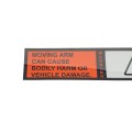 Magnetic AutoControl Gate Arm Warning Label - 2018.5255