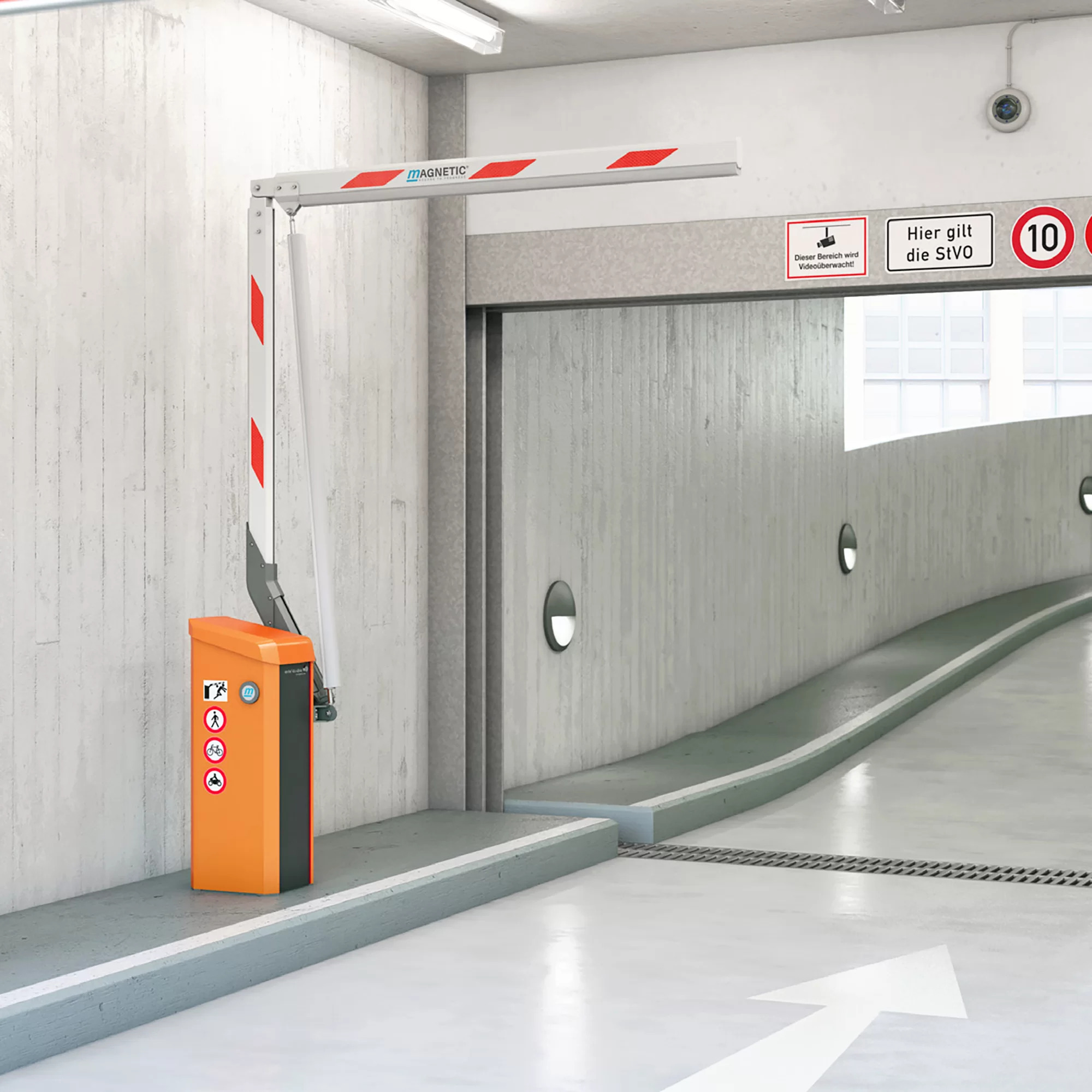 Magnetic AutoControl parking barrier arm opener