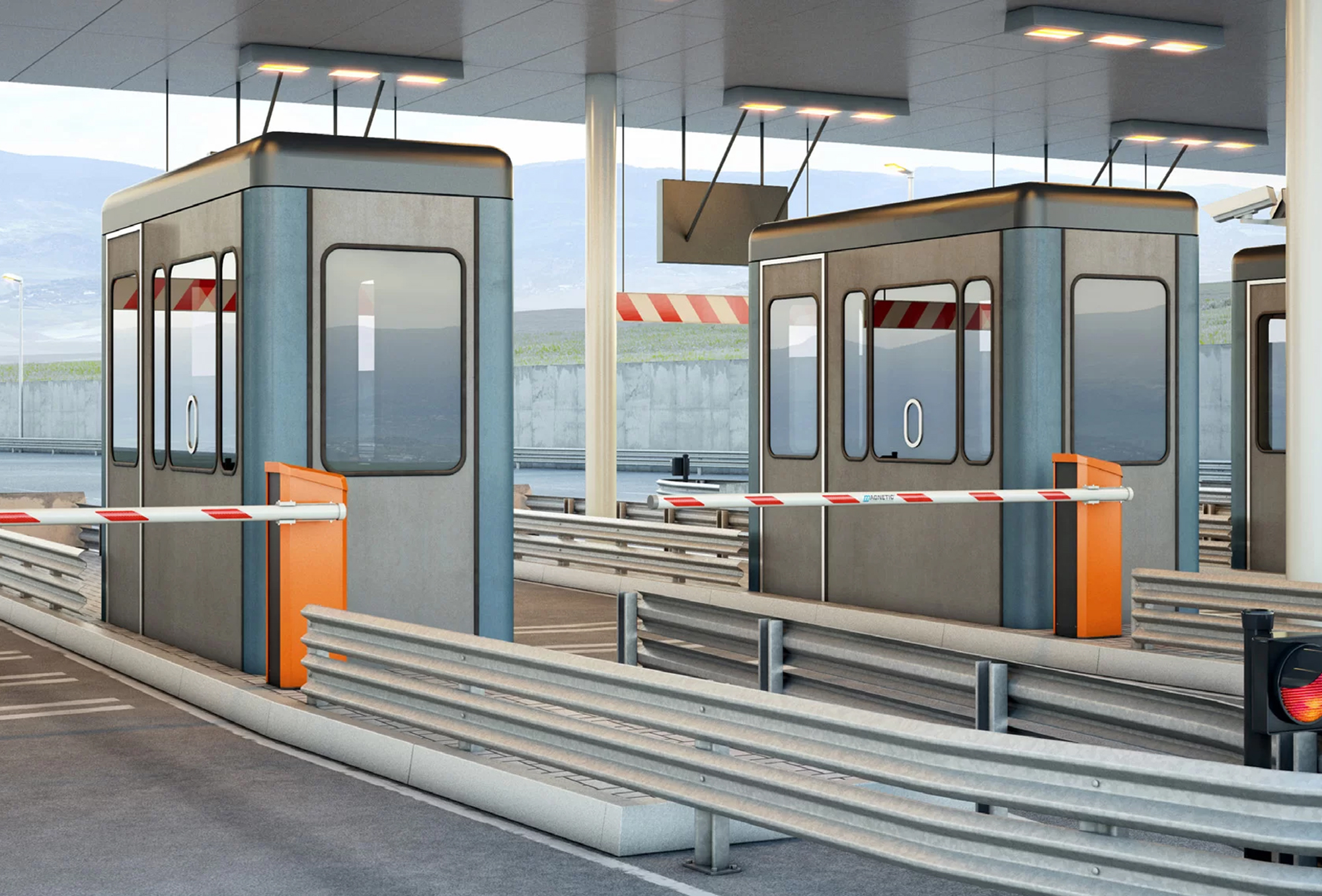magnetic autocontrol toll barrier gate opener